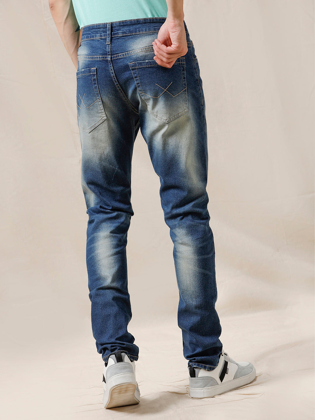 Blue Regular Fit Medstone Jeans