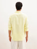 Solid Relaxed Fit Textured Shirt | Yellow