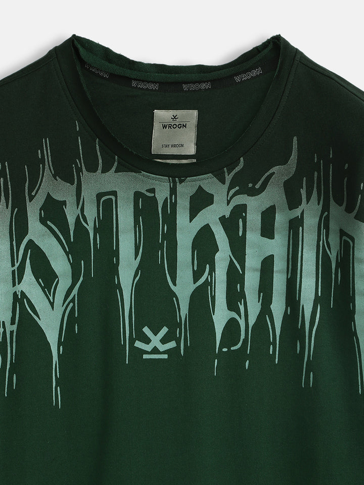 Pigment Spray Ombre T-Shirt | Olive