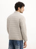 Solid Comfort Fit Puffer Jacket | Grey