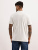 Solid Contrast Placket Polo T-Shirt | White