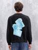 Casual Oversized Sweatshirt With Statement Graphic | Black