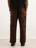 Solid Loose Fit Cargo Trouser | Brown