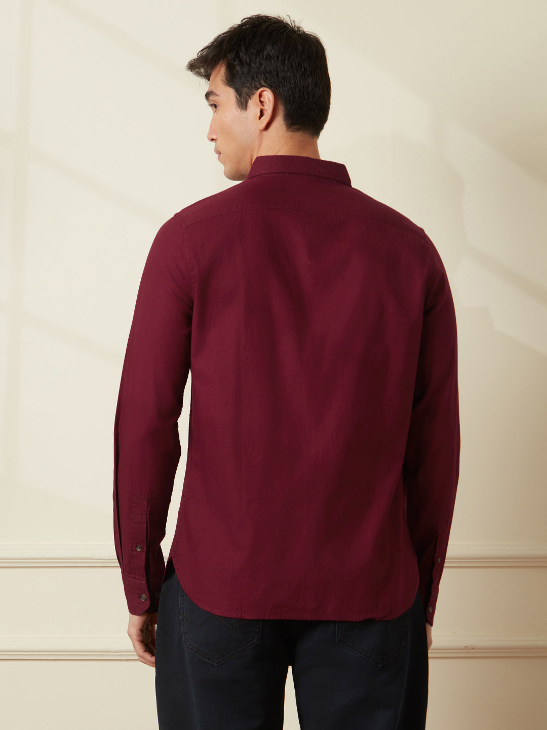 Apex Satin Maroon Shirt