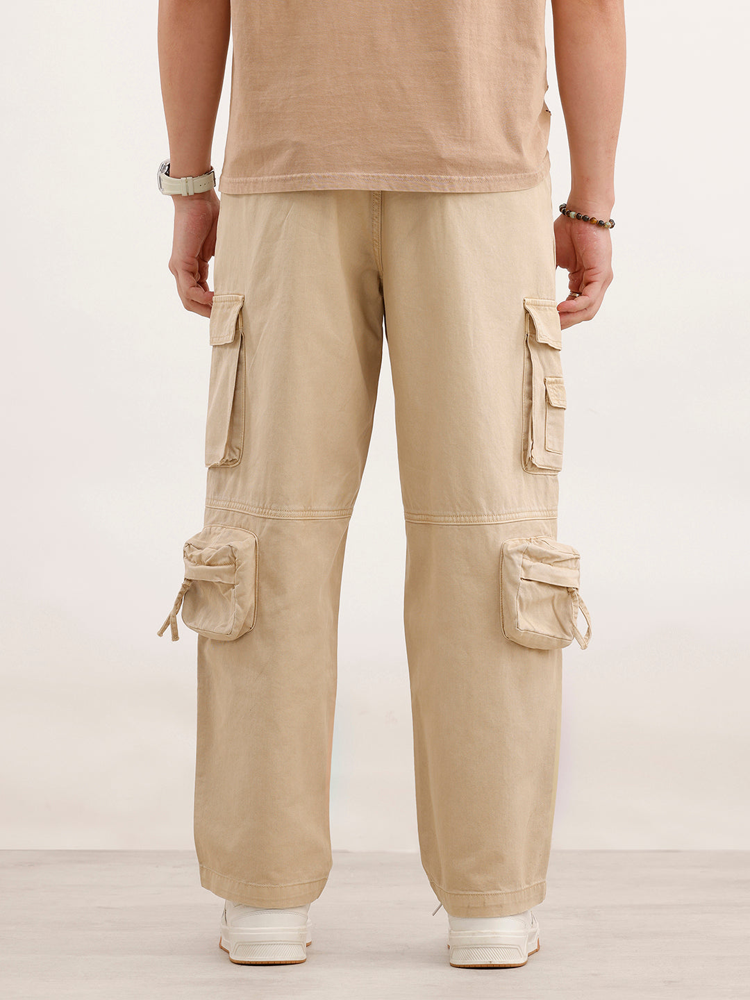 Loose Fit Cargo Trouser  | Beige
