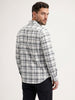 Slim Fit Checkered Shirt | White