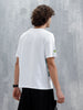 Casual Men Sporty Look Oversized Fit Tee With Print | White