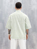 Wrogn Men's Oversized Plus Tonal Checked Shirt | Green