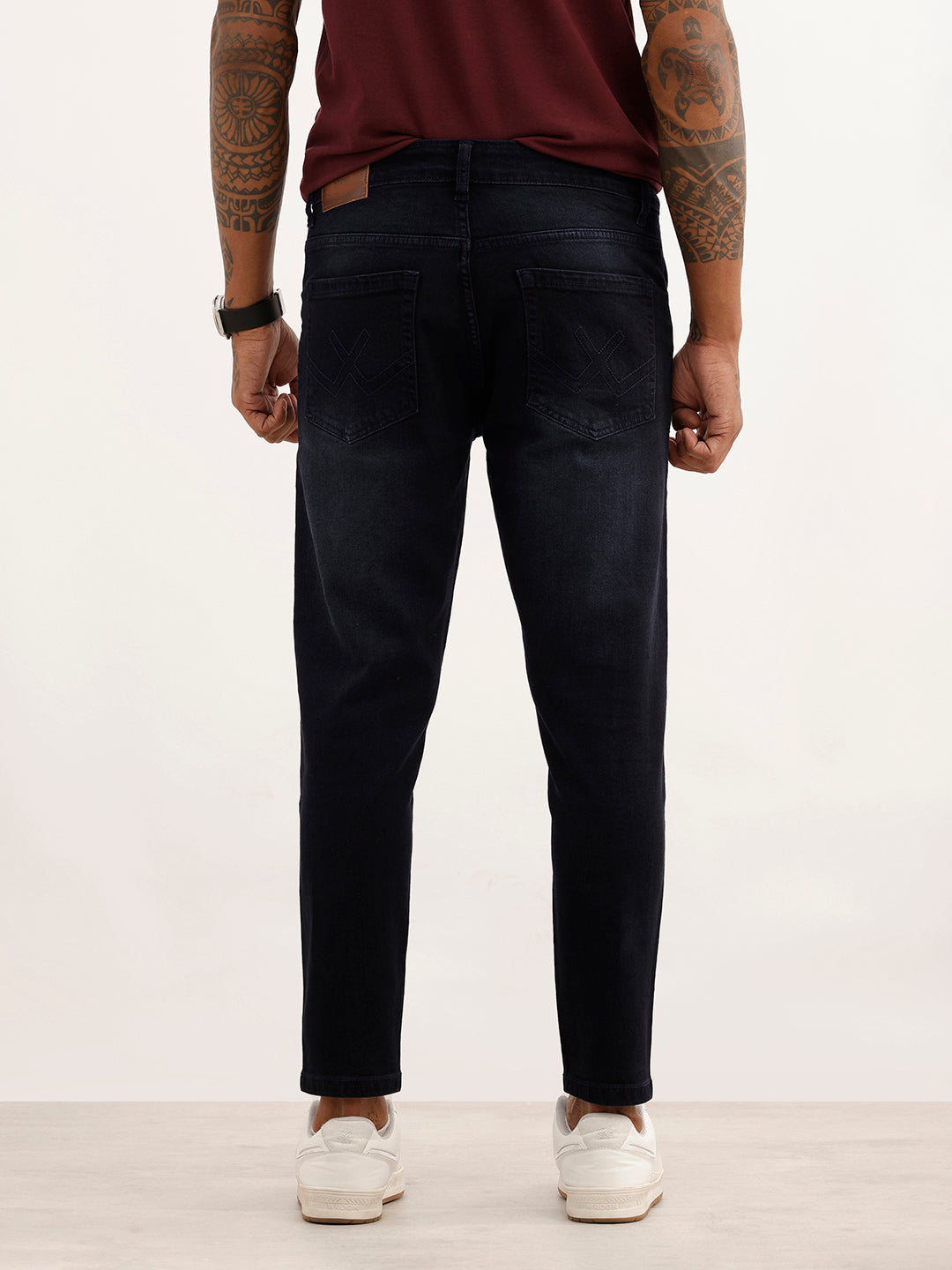 Faded Skinny Crop Fit Denim Jeans | Dark Blue | WJN0200SC2177S