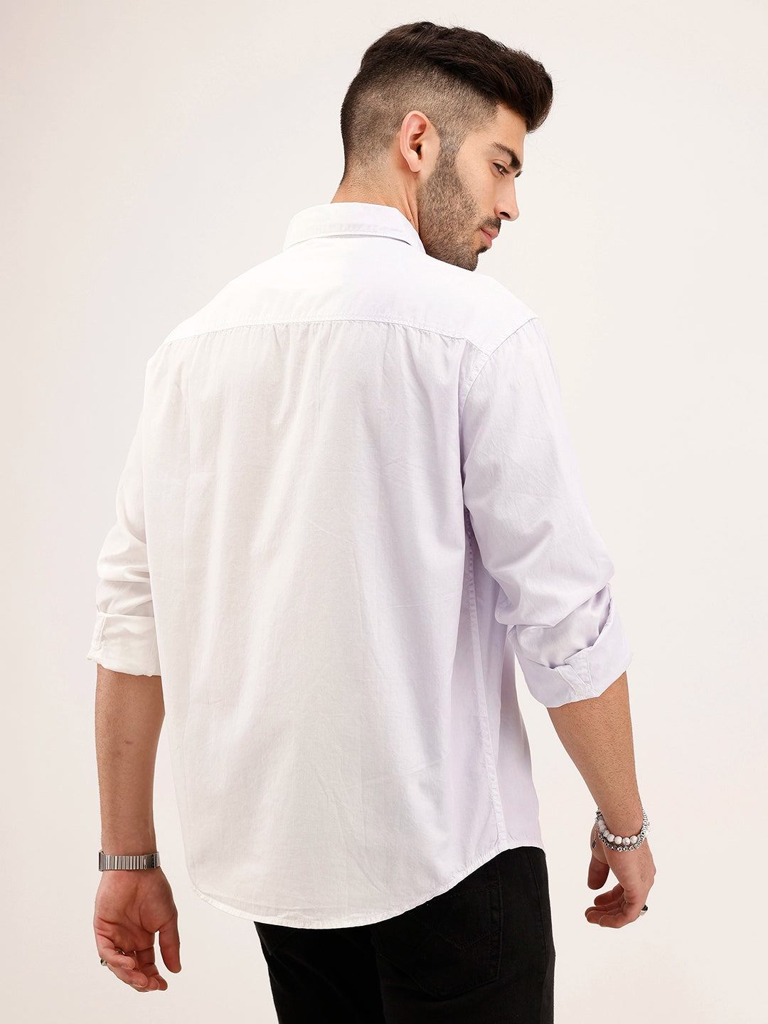 Regular Fit Gradient Shirt | White