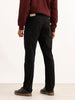 Solid Straight Fit Denim Jeans | Black