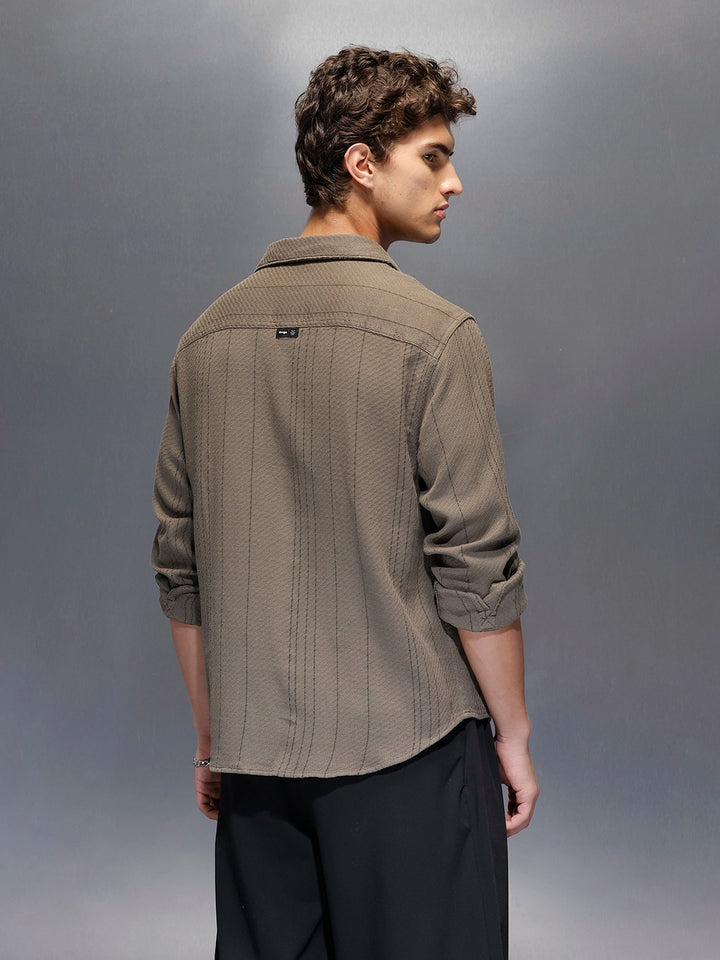 Men's Comfort Fit Casual Shirt  |  Grey