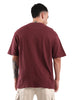 Maroon Cut And Sew T-Shirt