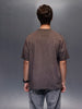Men's Wrogn Branded Oversized washed Tee |  Brown