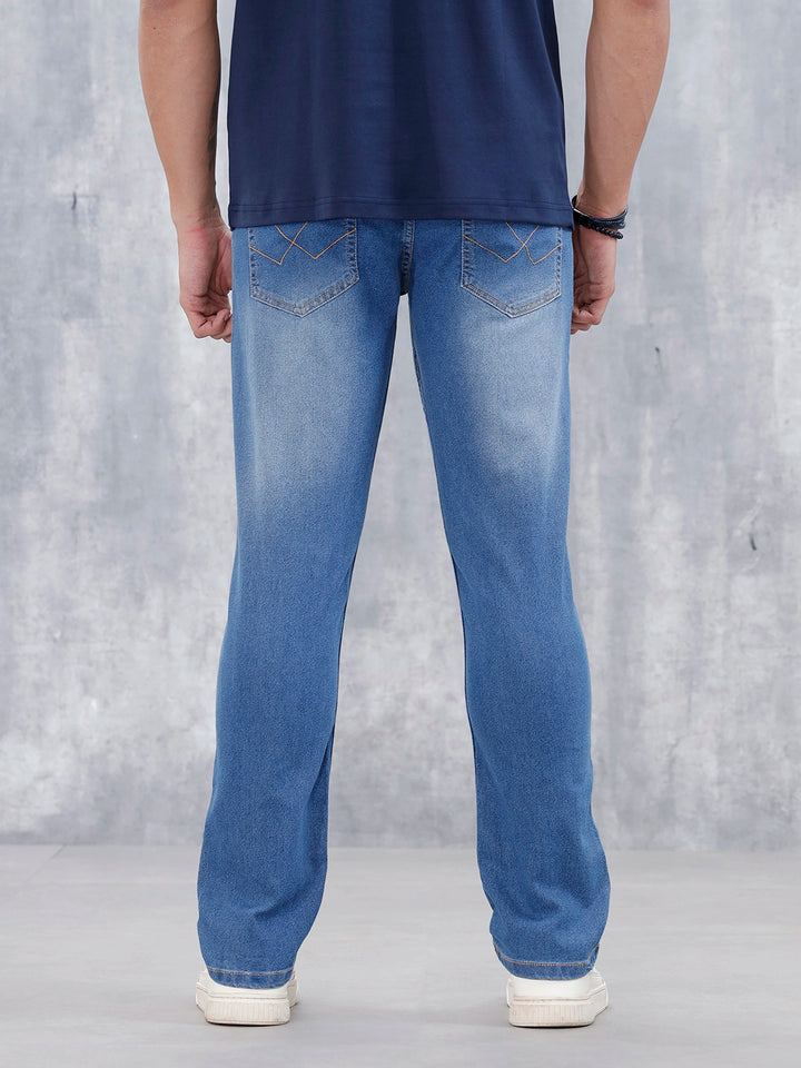 Men's Casual Straight Fit Jeans | Med Stone