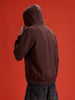Men's Solid Zip-Up Hoodie Sweatshirt | Java