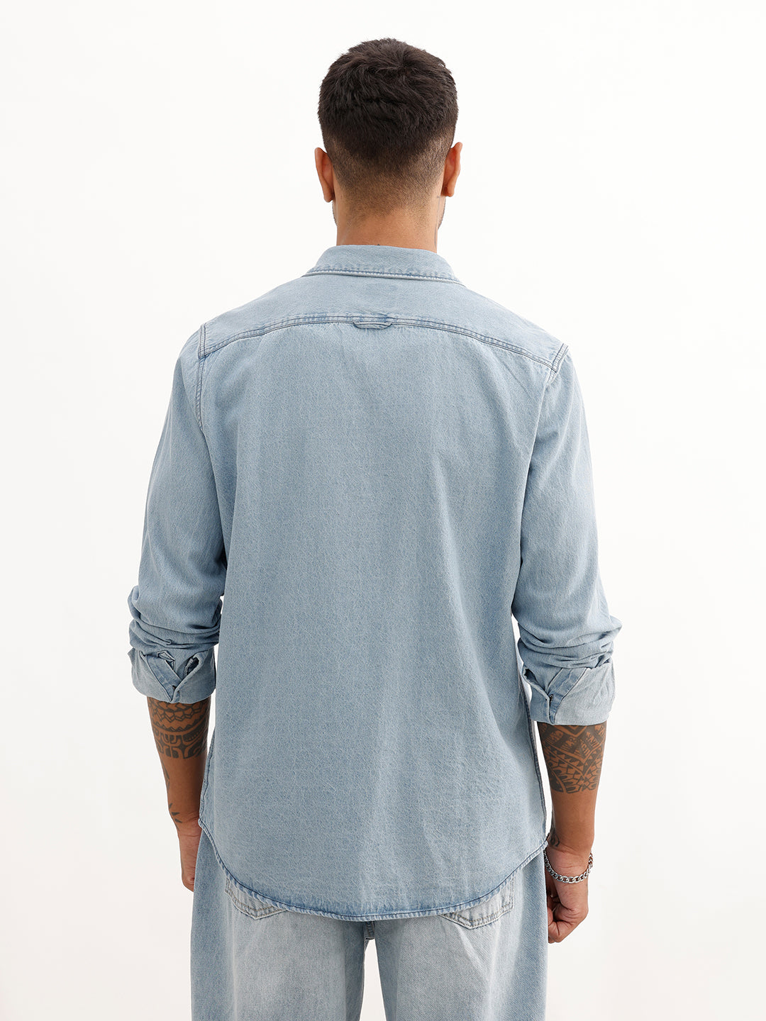 Classic Regular Fit Denim Shirt | Blue