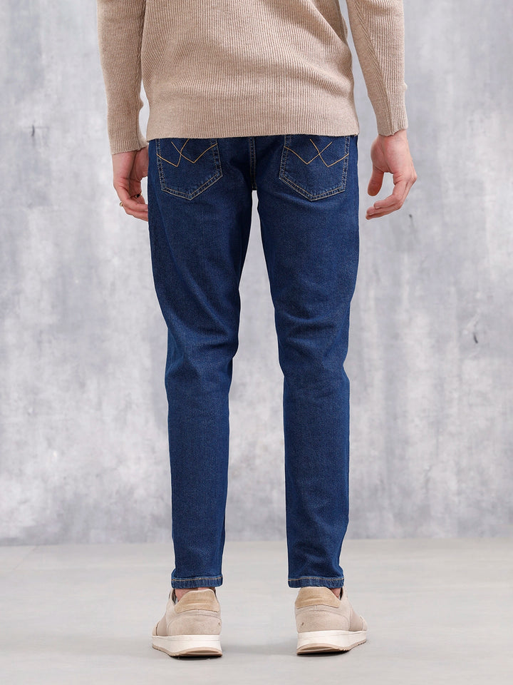 Men's Skinny Crop Casual Jeans | Dark Stone