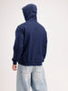 Solid Oversized Fit Hoodie  | Blue