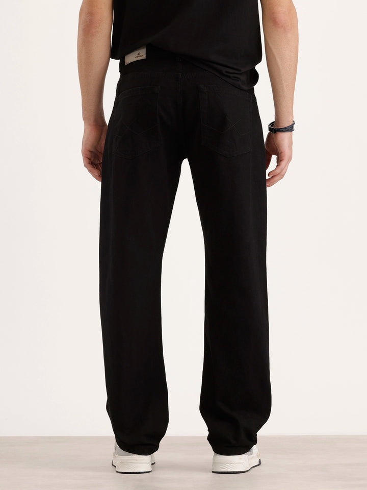 Solid Anti Fit Denim Jeans | Black
