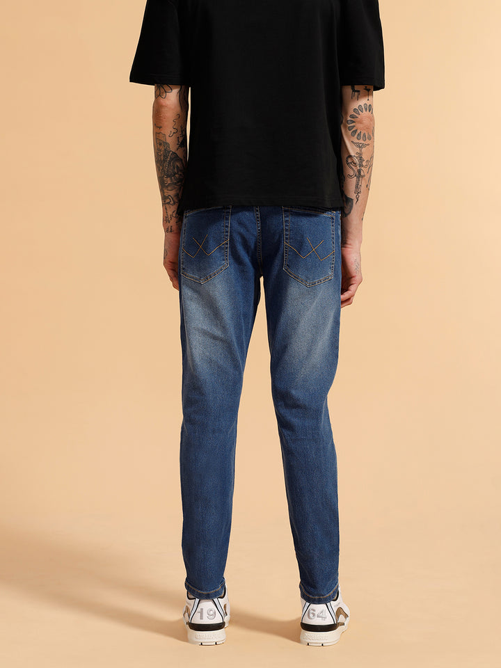 Heavy Fade Slim Fit Jeans | Blue