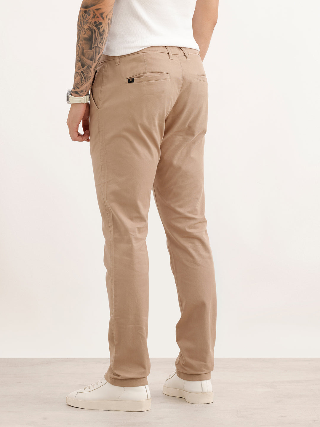 Classic Solid Slim Fit Trouser | Brown | WSTRS5021F
