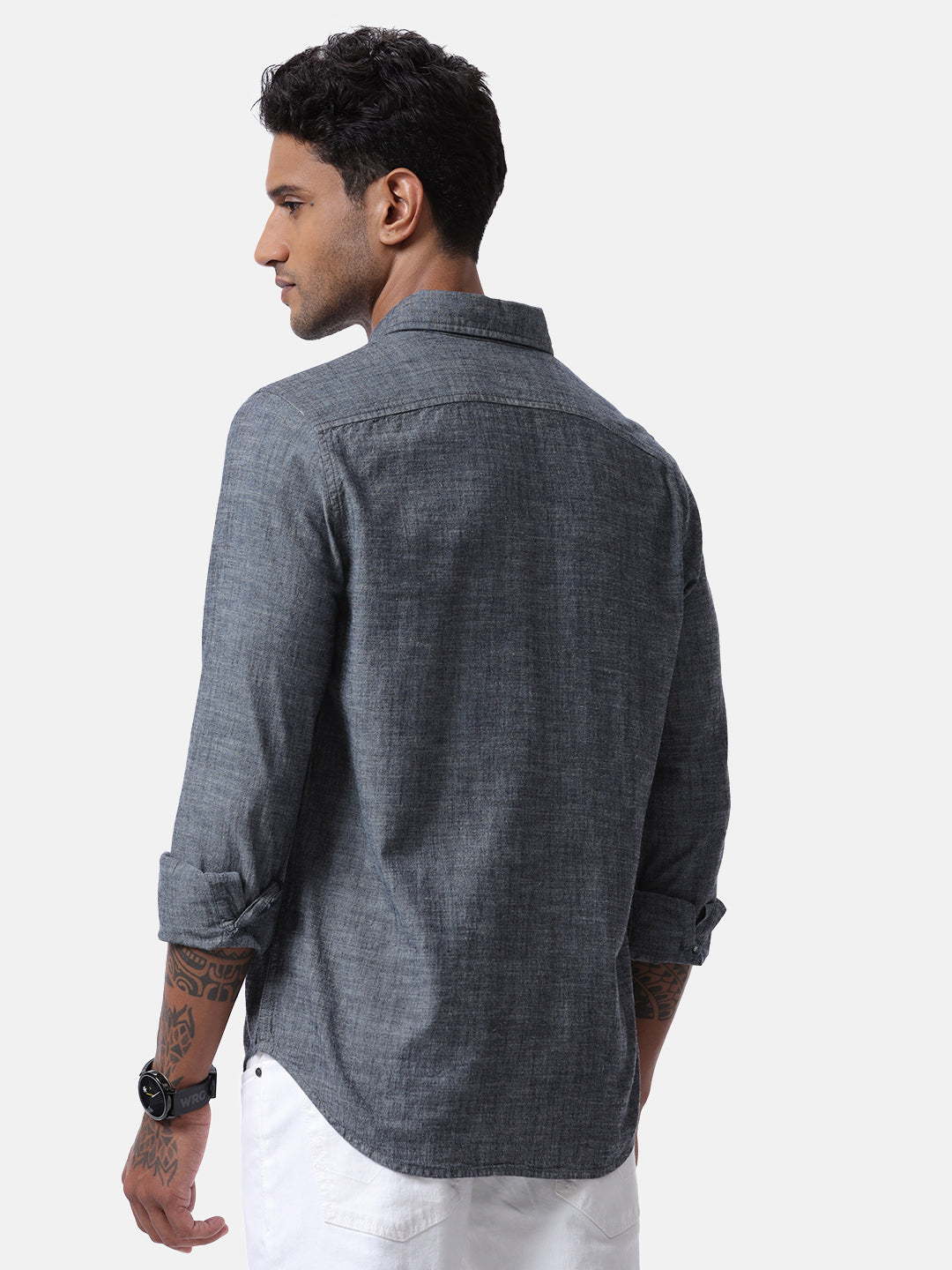 Melange Grey Chambray Shirt