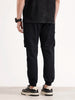 Classic Relaxed Fit Cargo Joggers | Black