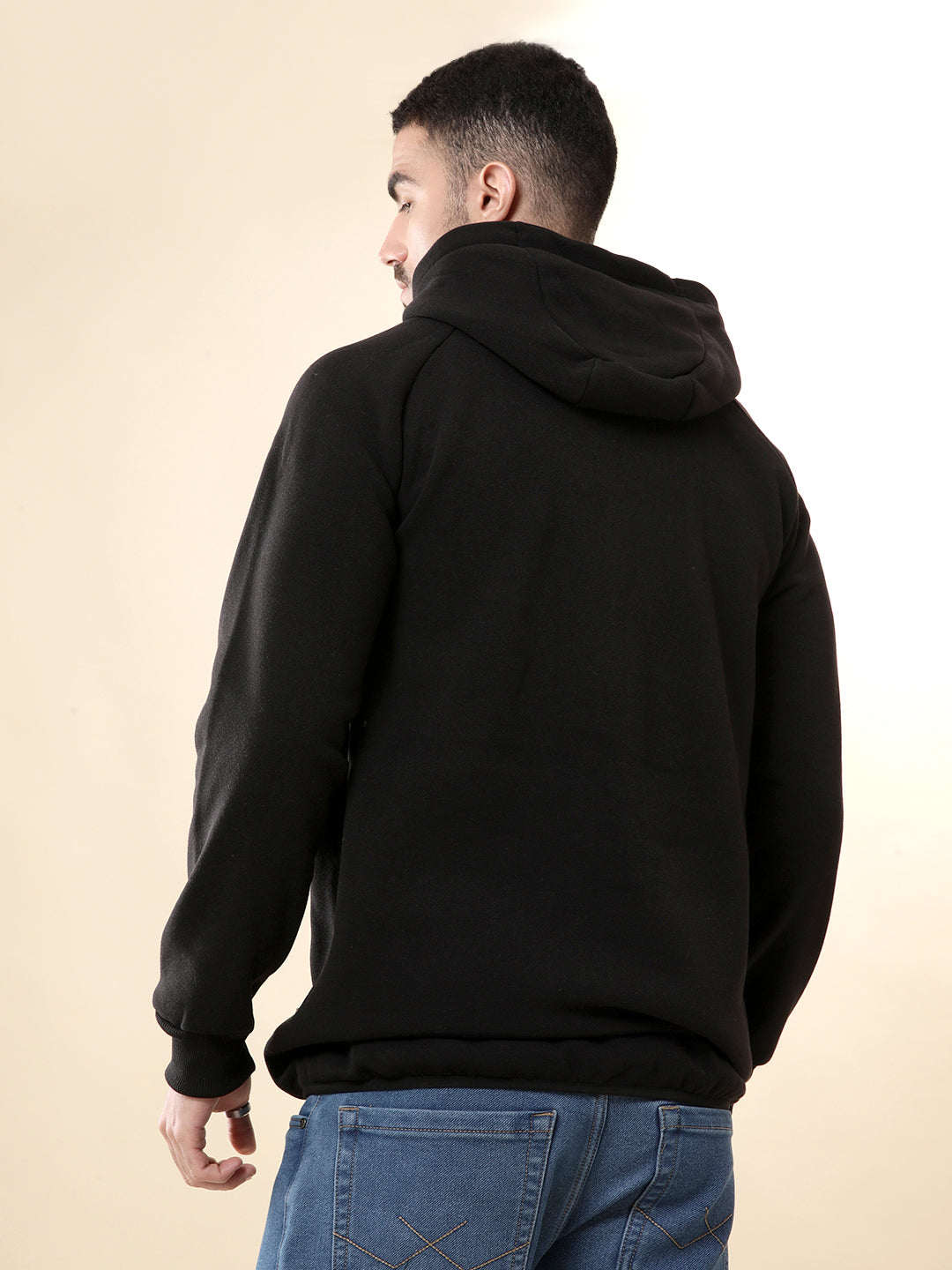 Bold Black Fleece Hoodie