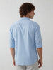 Solid Regular Fit Full Sleeve Shirt | Light Blue