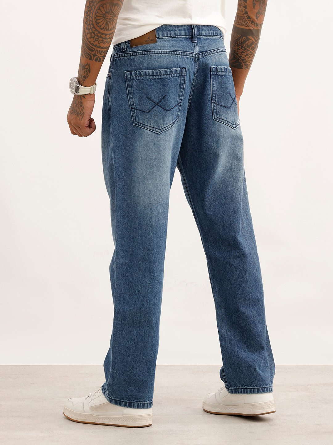 Faded Anti Fit Denim Jeans | Light Blue