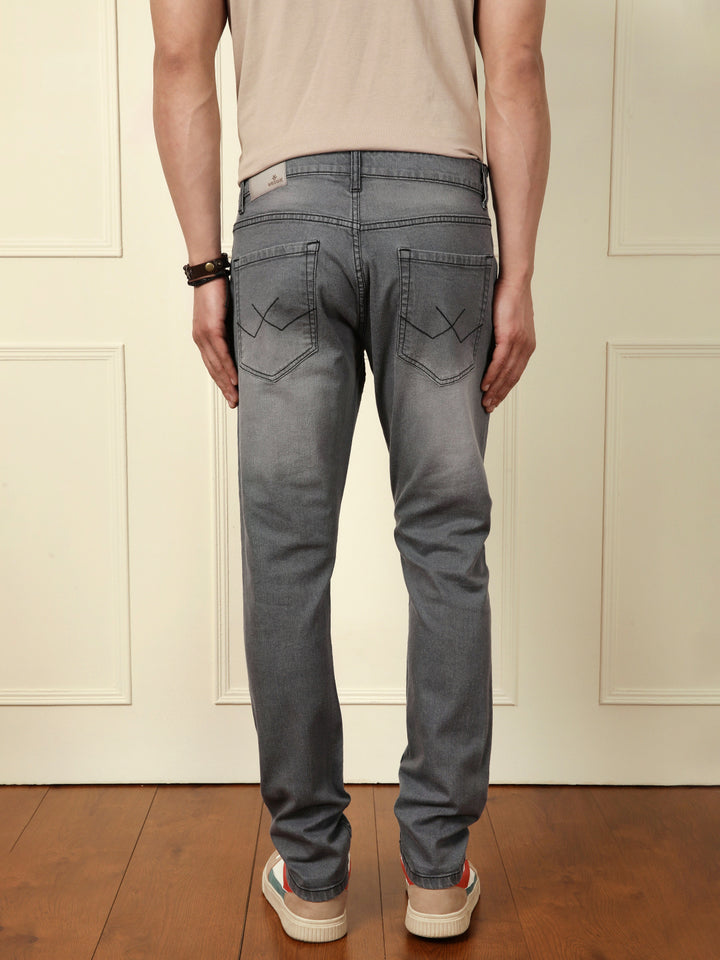 Faded Slim Tapered Jeans | Grey