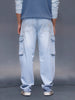 Light Washloose Fit Cargo Jeans | Blue
