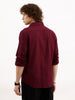Solid Regular Fit Shirt | Wine