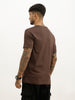Slim Fit Foil Printed T-Shirt | Brown