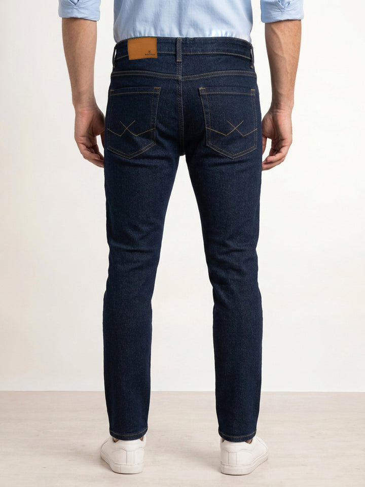 Solid Slim Fit Denim Jeans | Blue