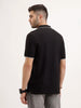 Tipping Collar Slim Fit Polo T-Shirt | Black