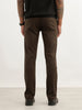 Solid Slim Fit Pleated Trouser | Olive
