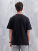 Casual Men Sporty Look Oversized Fit Tee With Print | Black