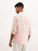 Solid 100% Premium Linen Shirt | Pink