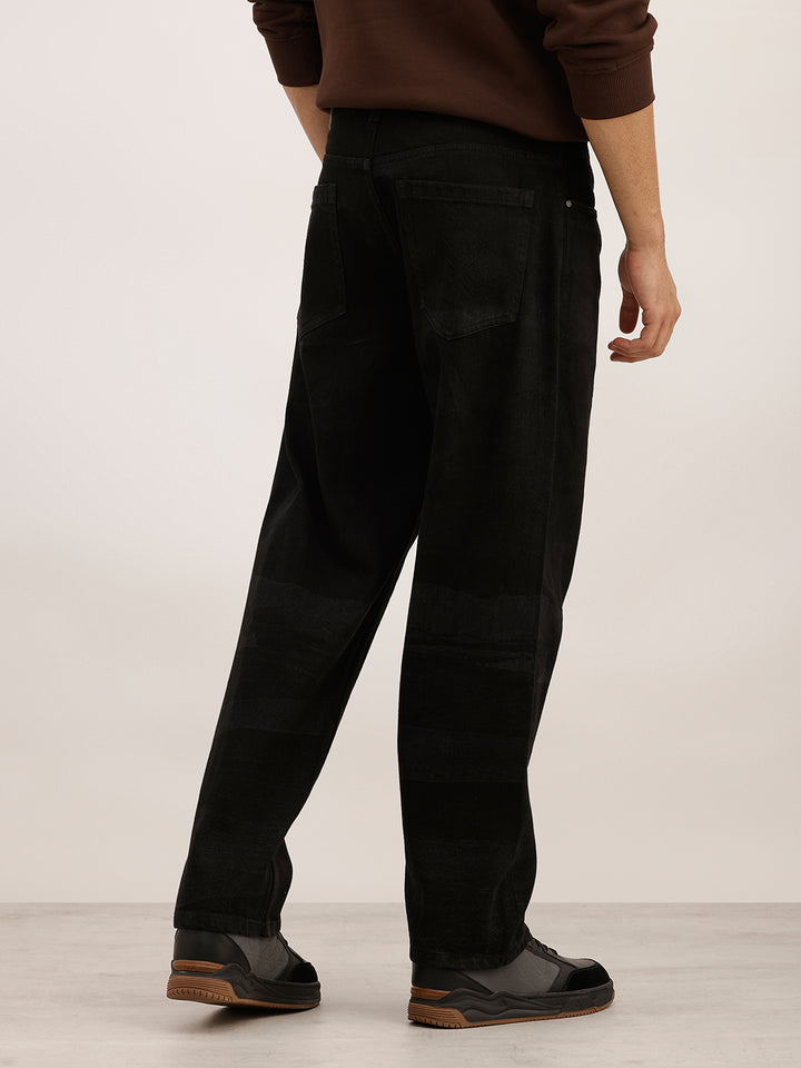 Washed Loose Fit Denim Jeans | Black