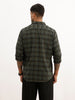 Slim Fit Checkered Shirt | Olive | WSH02FSSL0072S