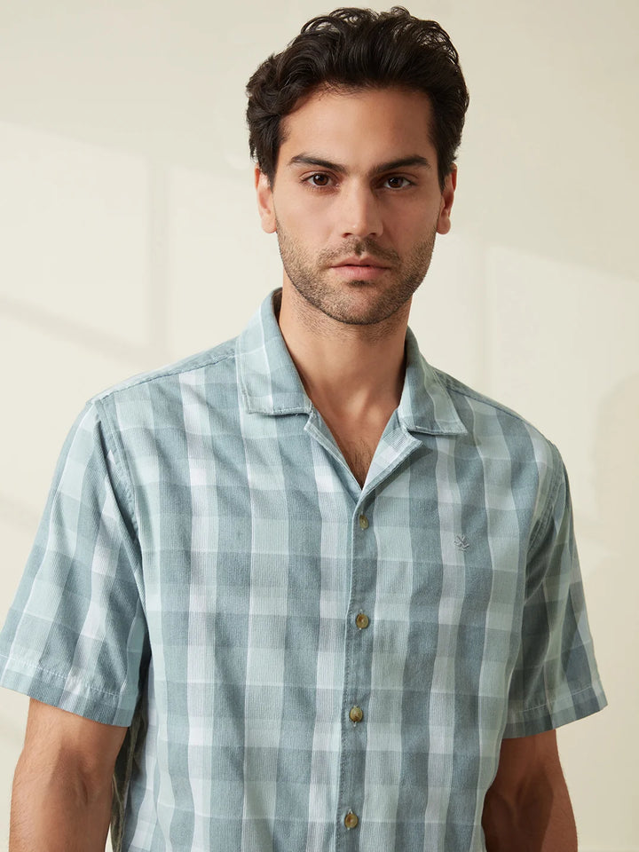 Casual Corduroy Resort Fit Shirt | Green