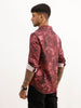 Slim Fit AOP Full Sleeve Shirt | Wine