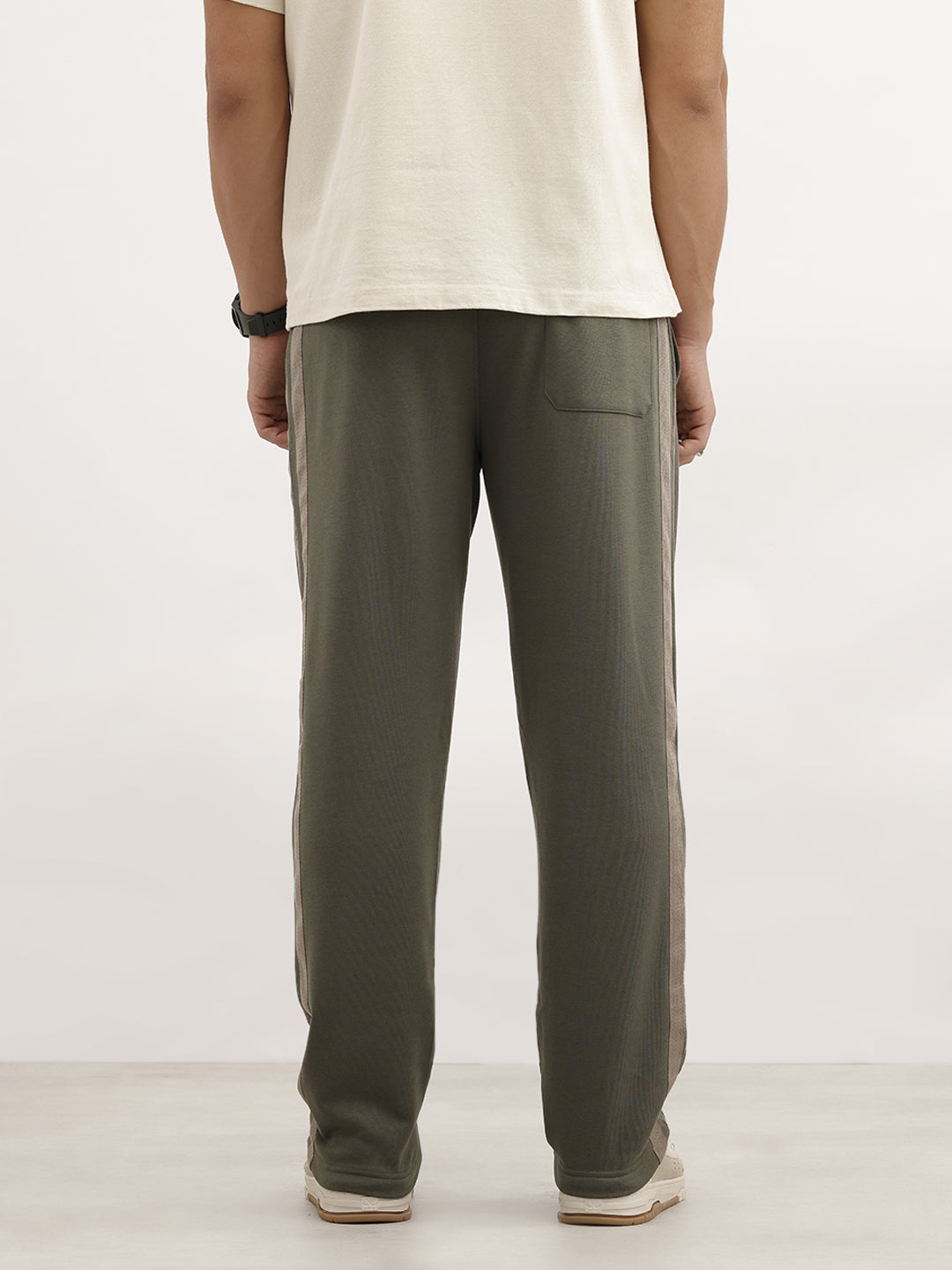 Relaxed Fit Double Stripe Jogger | Olive