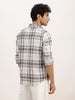 Slim Fit Checkered Full Sleeve Shirt | Grey