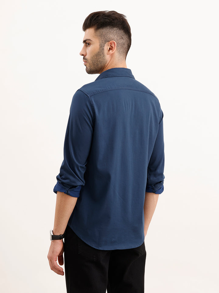 Solid Regular Fit Shirt | Blue