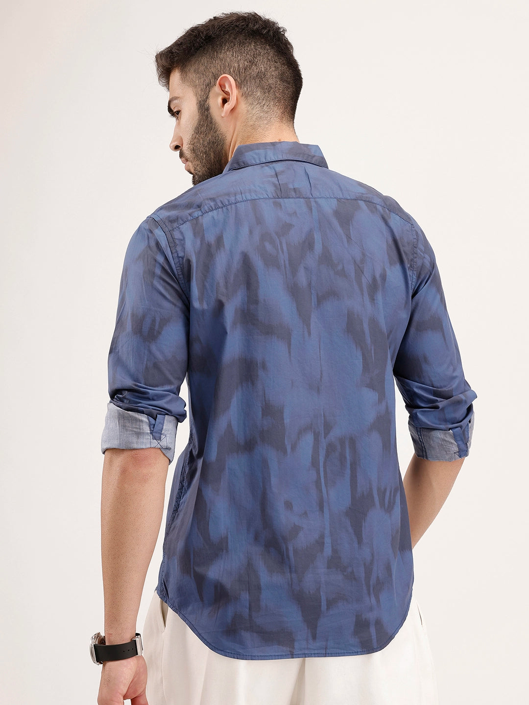 Regular Fit AOP Shirt | Navy Blue