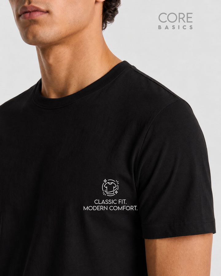 Core Basics Regular Fit T-Shirt | Essential | Black