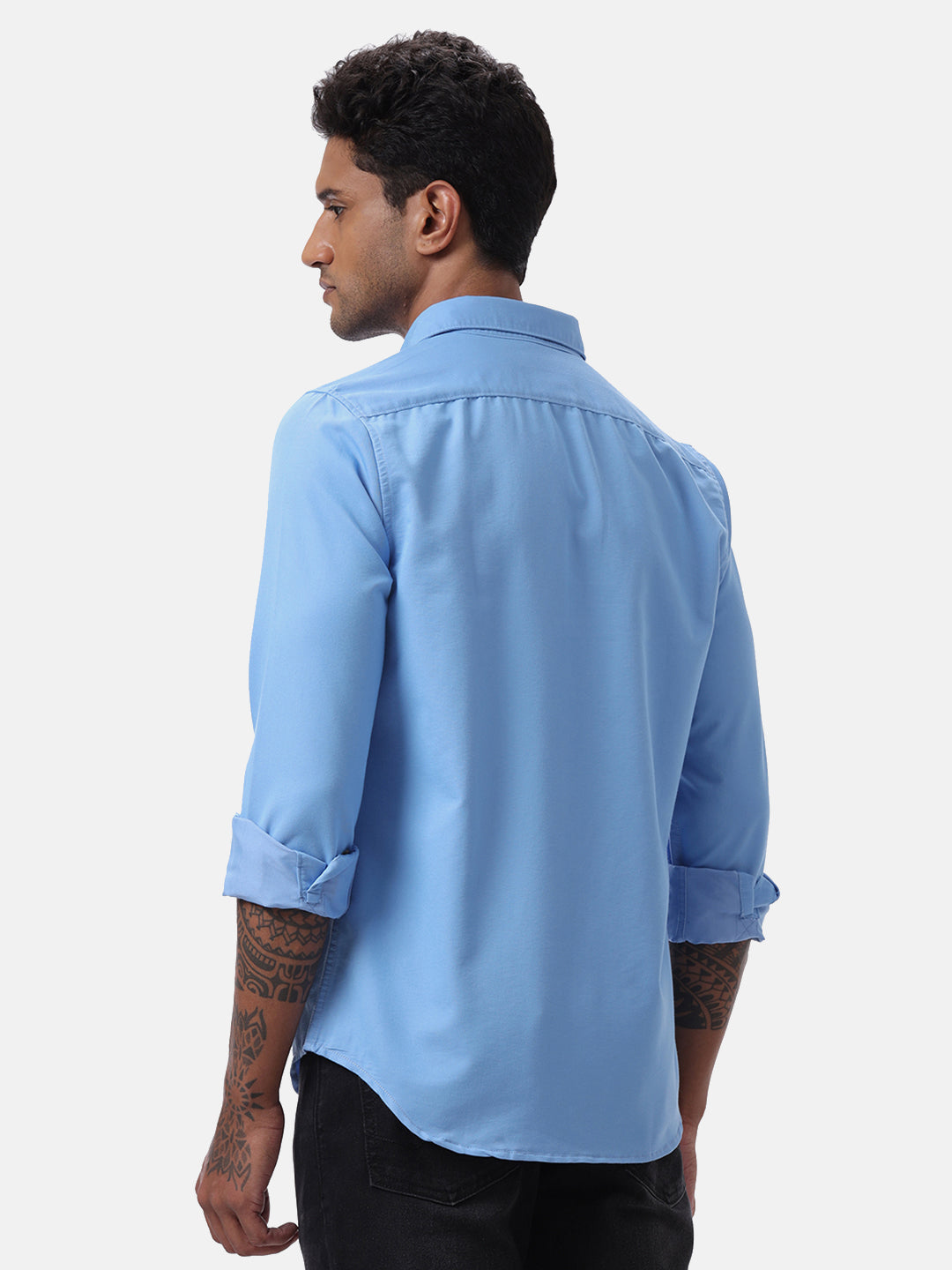 Solid Teal Casual Shirt